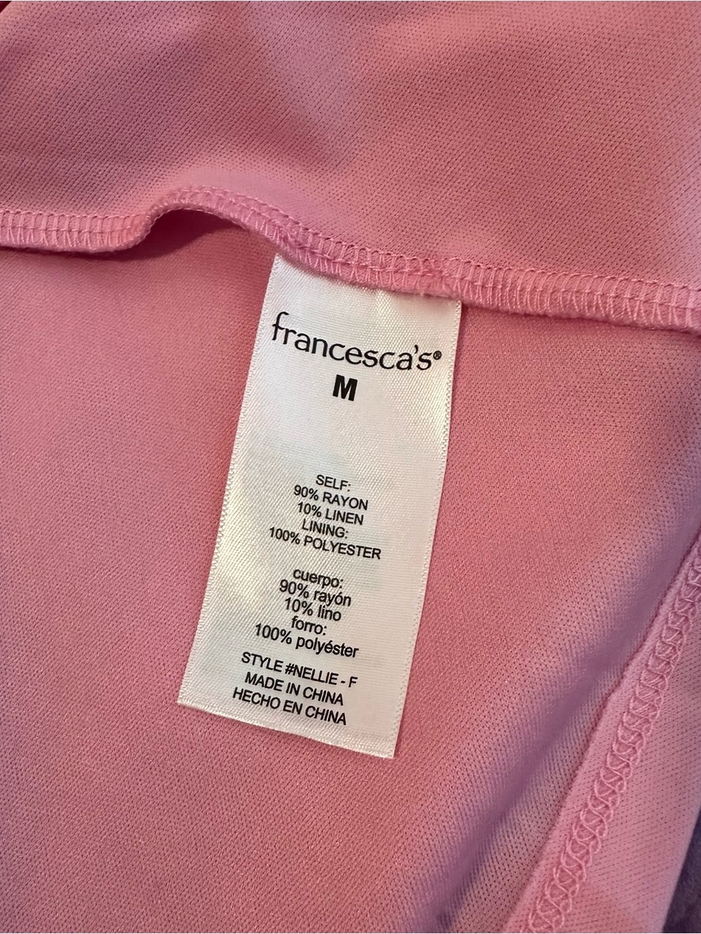 Francesca's Blue Rain Pink & Purple Tie-Dye Mini Dress Size Medium - Picture 8 of 8